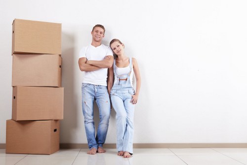 Professional packing services in a Belgravia home