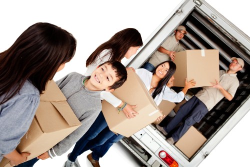 Professional removal team handling a Belgravia townhouse move