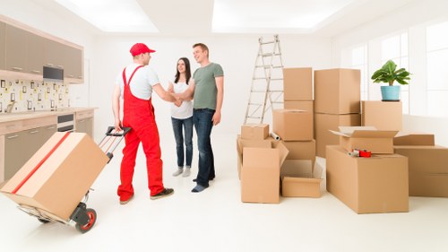 Luxury furniture being protected during a Belgravia removal service