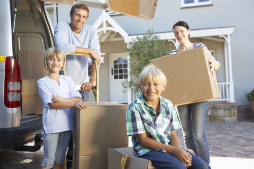 Professional removals van service handling a flat move in Belgravia
