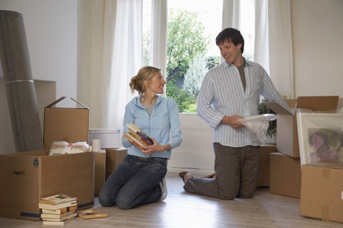 Packing and protecting furniture before loading a moving truck in Belgravia