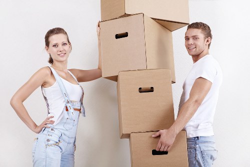 Belgravia removal van near elegant residential buildings