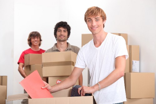 Packed boxes and fragile items prepared for removals in Belgravia